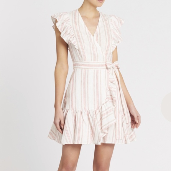 Rebecca Taylor Linen Wrap Dress NWT - Picture 1 of 9